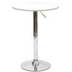 ЭЙМС T-2, стол барный, газлифт, высота 70-90см, белый