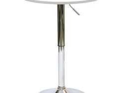 ЭЙМС T-2, стол барный, газлифт, высота 70-90см, белый
