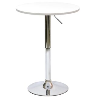 ЭЙМС T-2, стол барный, газлифт, высота 70-90см, белый