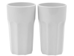 КЛАССИКА, набор стаканов, 2 шт, 500 мл, керамика, белый