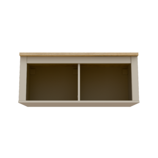 САГА, полка навесная, 2 секции, 91х62 см, кашемир/ясень