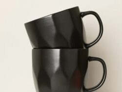 ГЕОМЕТРИ, набор кружек, фарфор, 360 мл, 2 шт, черный