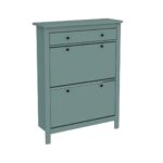 САГА, тумба для обуви, 2 двери, 1 ящик, 92х122 см, бирюзовый