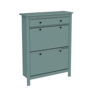 САГА, тумба для обуви, 2 двери, 1 ящик, 92х122 см, бирюзовый