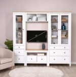 САГА, полка навесная, 2 секции, 91х62 см, белый/ясень