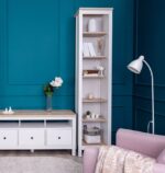 САГА, стеллаж, 50х42х215 см, белый/ясень, М2