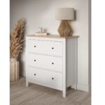 САГА, комод, 3 ящика, 92х101 см, белый/ясень, М2