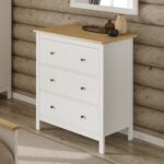 САГА, комод, 3 ящика, 92х101 см, белый/ясень, М2