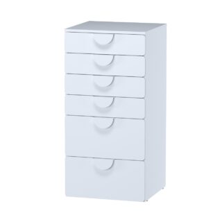 ПИКСИ, комод 6 ящиков, 60x57x120 см, белый