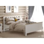 САГА, кровать двуспальная, 140х200 см, белый/ясень, М3