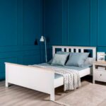 САГА, кровать двуспальная, 140х200 см, белый/ясень, М3