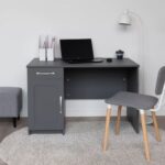 КАСТОР, стол письменный, 1 ящик, 116х65 см, серый, М2