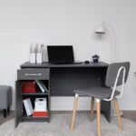 КАСТОР, стол письменный, 1 ящик, 116х65 см, серый, М2