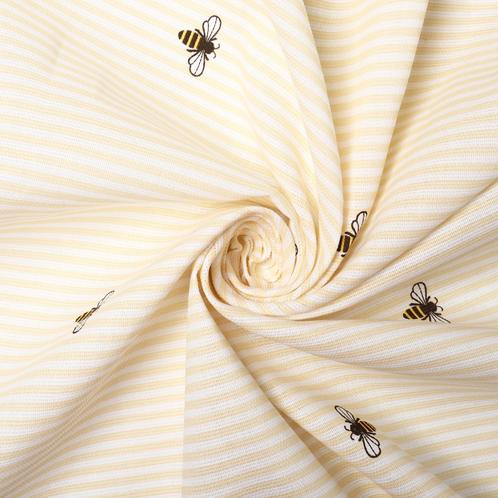 ПЧЁЛКИ, комплект штор д/кухни с подхватами, 2 шт, 150х180 см, хлопок, желтый