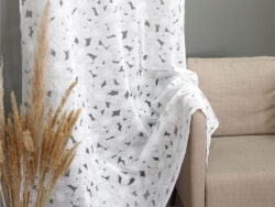 ВИТЕРРА, штора тюль, деворе, 300х275см, белый, принт цветы