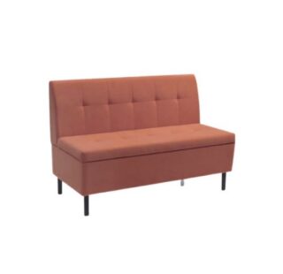 ОЛИВЕР, диван кухонный с ящиком, прямой, 120 см, велюр, терракотовый