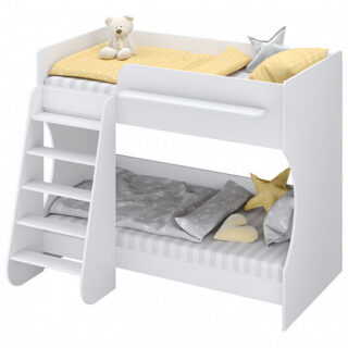 КИДС ДРИМ 1500, кровать двухъярусная детская, 160х80 см, белый