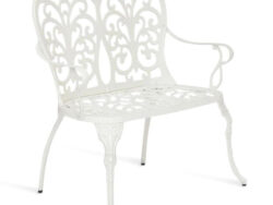 СИМФОНИЯ, скамья садовая, металл, белый