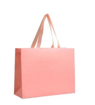 ГИФТ, пакет подарочный горизонтальный, 32х25х11 см, коралловый