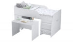 КИДС СИМПЛ 4500, кровать-чердак детский со столом, 90х200 см, М4