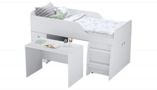 КИДС СИМПЛ 4500, кровать-чердак детский со столом, 90х200 см, М4