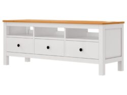 КЫМОР, тумба под ТВ, 148х57х47 см,белый/светло-коричневый