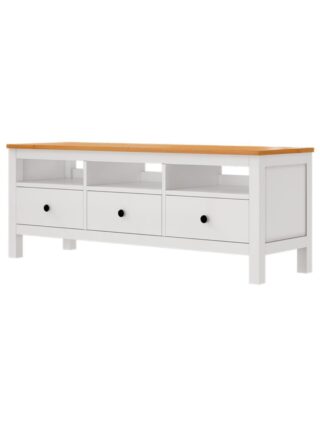 КЫМОР, тумба под ТВ, 148х57х47 см,белый/светло-коричневый