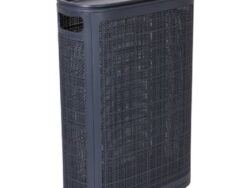 ЛЁН, корзина для белья с крышкой, 45 л, 43х20х60 см, графит