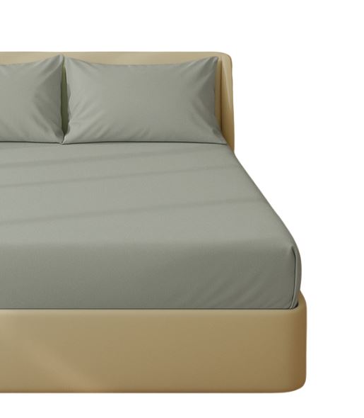 ХОУМ, простыня на резинке, 160х200+30 см, перкаль, оливковый