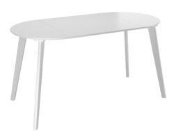 ОРИОН Compact+, стол раздвижной из массива березы, 80/120/160х80, белый