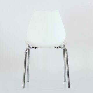 ЛИЛИ N-234, стул стопируемый, хром/белый