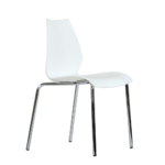 ЛИЛИ N-234, стул стопируемый, хром/белый