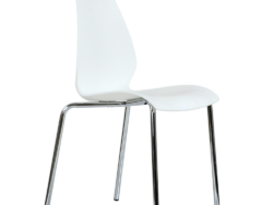 ЛИЛИ N-234, стул стопируемый, хром/белый