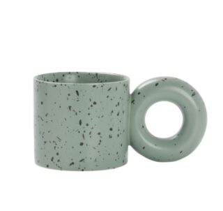 БУБЛИК, кружка керамическая, 300 мл, серо-зеленый