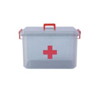 БОКС, контейнер с крышкой, 24х17х13 см, аптечка, прозрачный