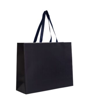 ГИФТ, пакет подарочный горизонтальный, 40х32х13 см, синий