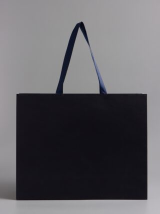 ГИФТ, пакет подарочный горизонтальный, 40х32х13 см, синий