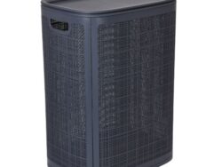 ЛЁН, корзина для белья с крышкой, 75 л, 43х32х60 см, графит