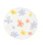 ЦВЕТЫ, тарелка плоская, 22 см, керамика, белый