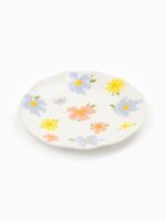 ЦВЕТЫ, тарелка плоская, 22 см, керамика, белый