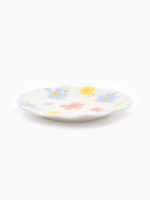 ЦВЕТЫ, тарелка плоская, 22 см, керамика, белый
