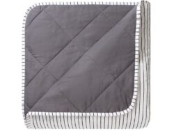 ПОЛОСЫ, плед/покрывало, 180х210 см, новосатин, серый