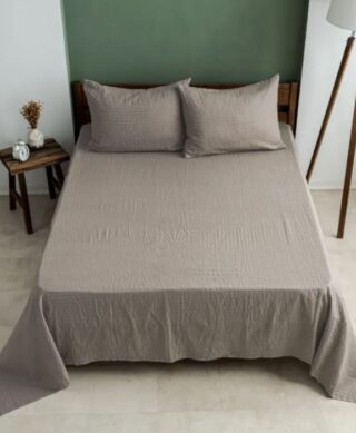 ЙЕРРНА, простыня, 220х240 см, кварц, гофре