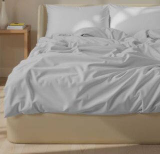 ХОУМ, пододеяльник 1.5-спальный, 150х220 см, перкаль, серый