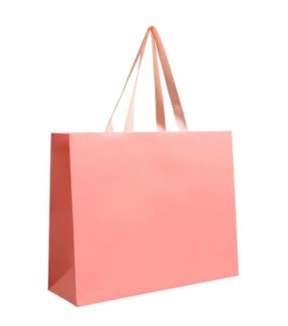 ГИФТ, пакет подарочный горизонтальный, 40х32х13 см, коралловый