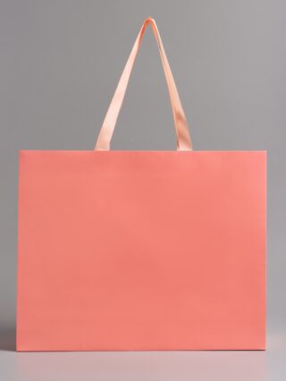 ГИФТ, пакет подарочный горизонтальный, 40х32х13 см, коралловый