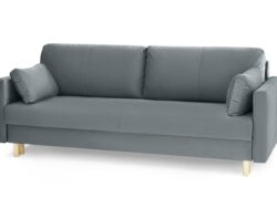 ДУБЛИН, диван-кровать, прямой, велюр, темно-серый, М2