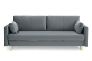 ДУБЛИН, диван-кровать, прямой, велюр, темно-серый, М2