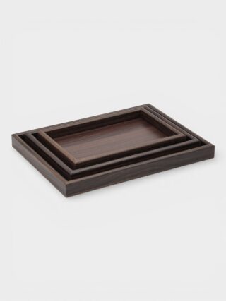 ВУДИ, набор подносов, 3 шт, 40х30-30х20 см, дерево, коричневый