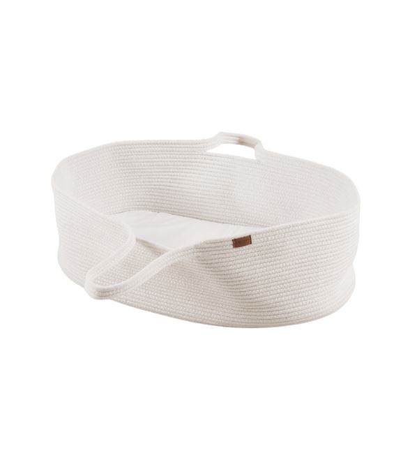 ХОУМ, корзина с матрасом, 70х38х25 см, ручное плетение, хлопок, белый